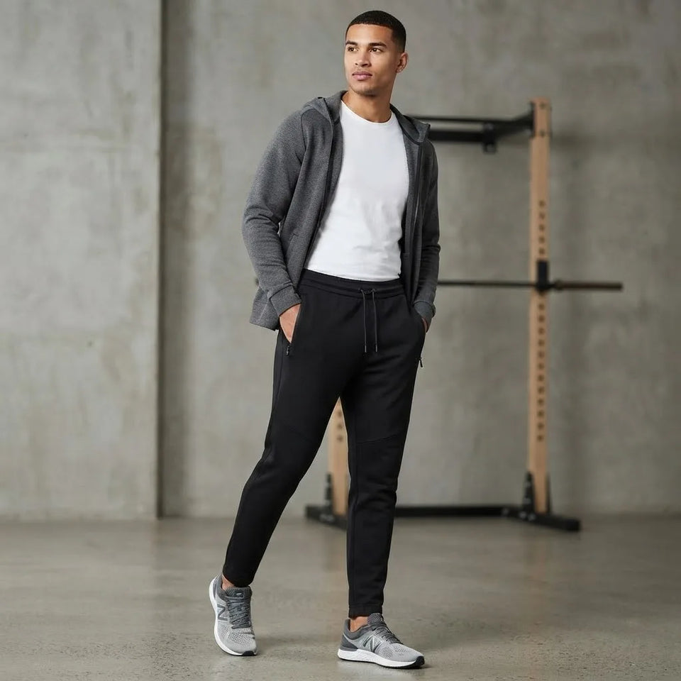 Sinsay Men's Black Zip-Pocket Sweatpants