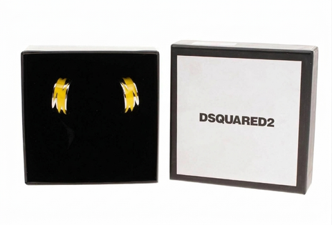 Dsquared2 Women's Yellow Authentic Lighting Bolt Earrings | Dsquared2 In Lebanon
