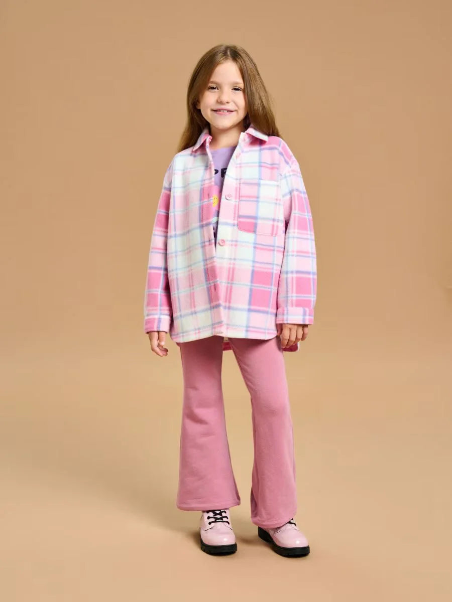 Sinsay Girl's Pink Checkered Jacket
