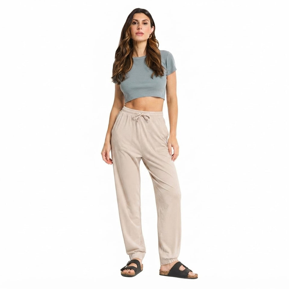 Sinsay Women's Beige Drawstring Sweatpants