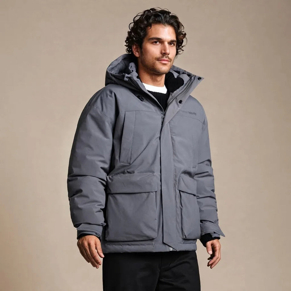 Sinsay Men's Dark Grey Puffer Jacket