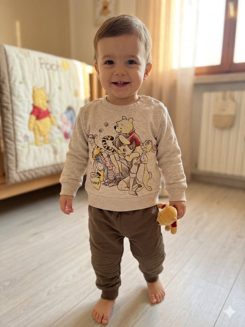 Disney Baby Boy's Beige Winnie the Pooh Printed Top and Bottom Set | Disney In Lebanon