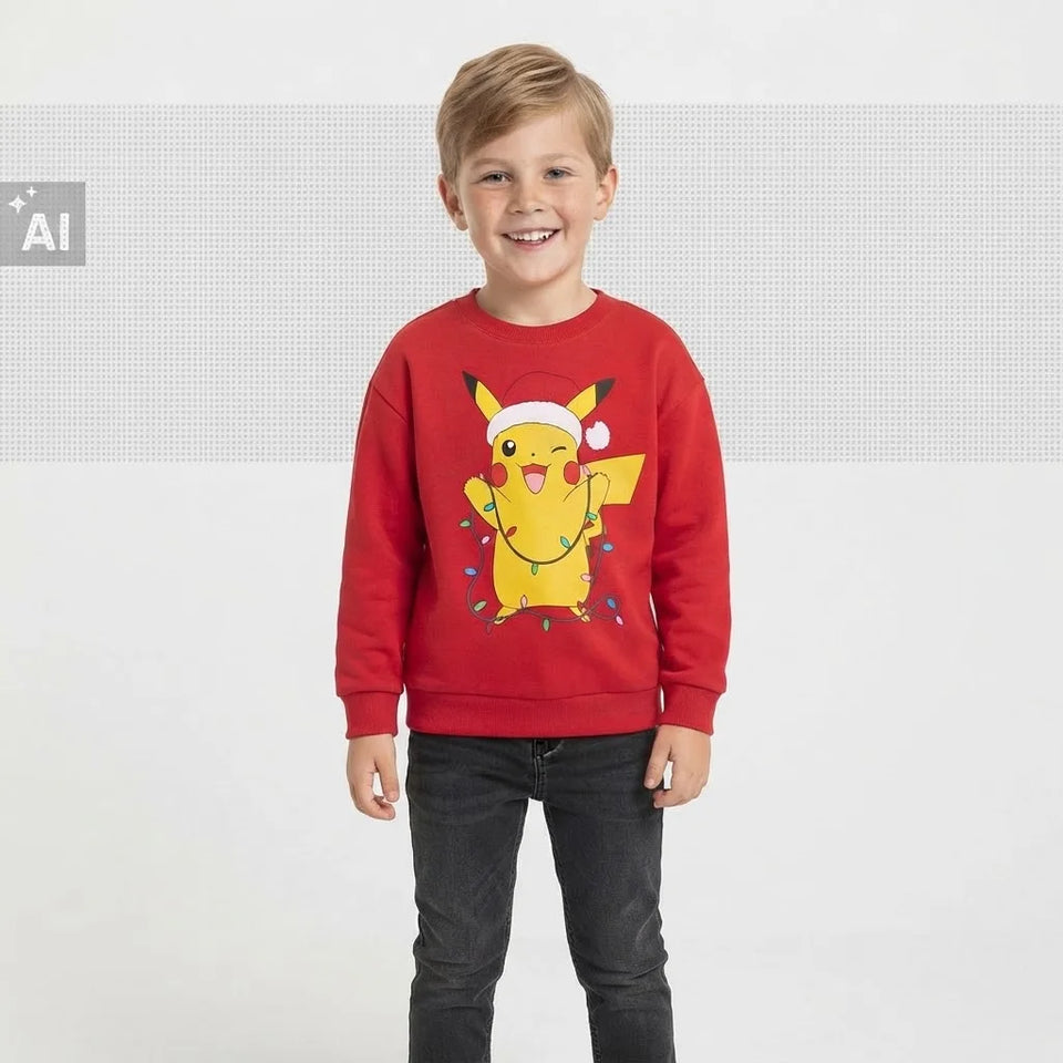 Sinsay Boy's Red Pokemon Print Sweatshirt
