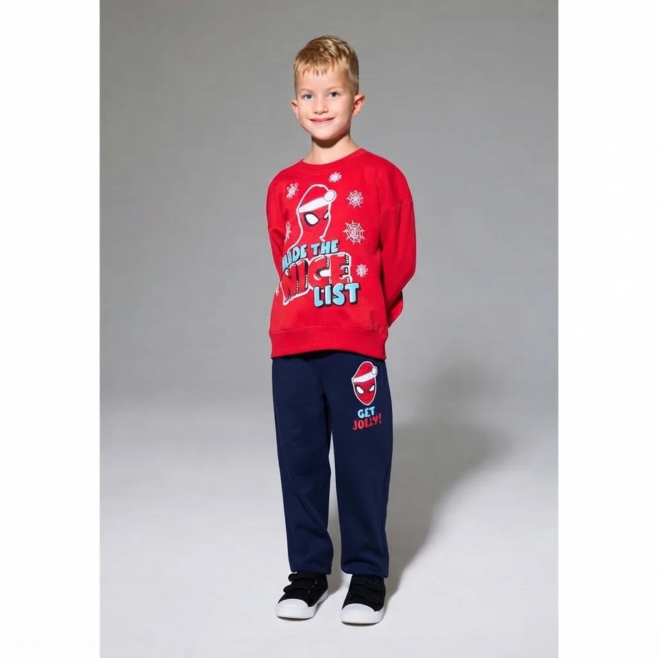 Sinsay Boy's Red Christmas Spider-Man Tracksuit Set