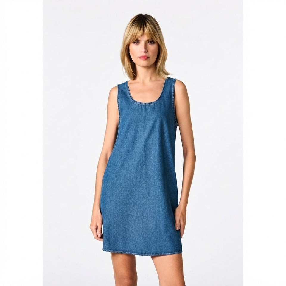Sinsay Women's Blue Denim Mini Dress