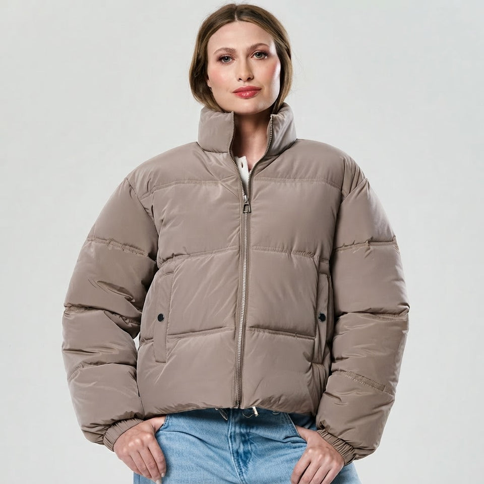 Sinsay Women's Beige Puffer Insulation Jacket