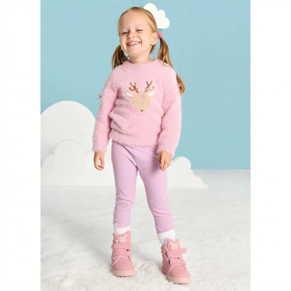 Sinsay Girl's Pastel Pink Fluffy Sweater
