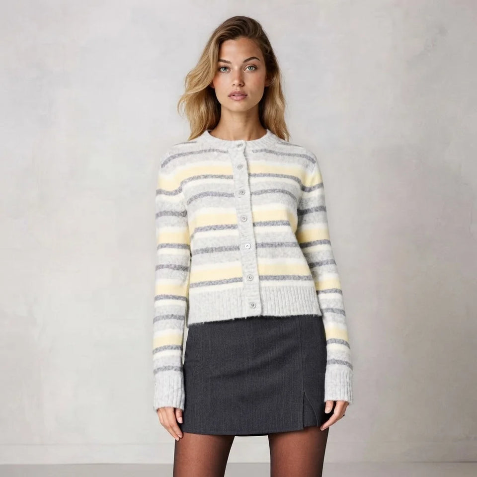 Sinsay Women's Multicolor Striped Cardigan