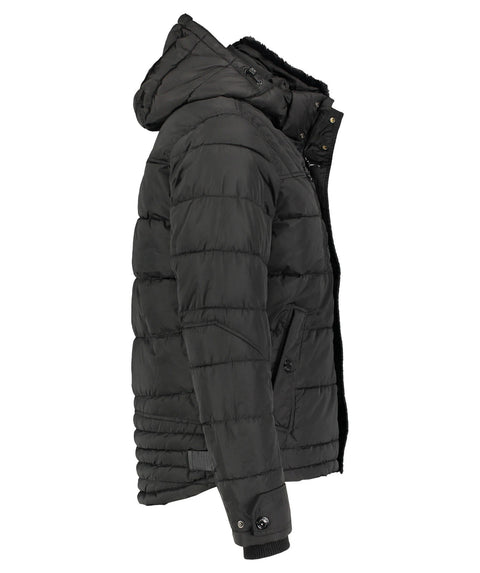 S.Oliver Men's Black Puffer Hooded Jacket | S.Oliver In Lebanon