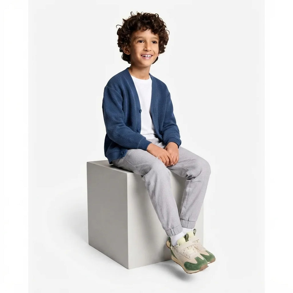 Sinsay Boy's Light Grey Elastic Drawstring Waist Jogger