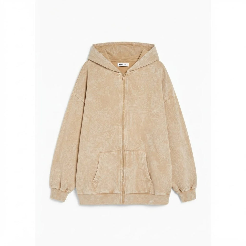 Sinsay Girl's Tan Vintage-Wash Relaxed Jacket