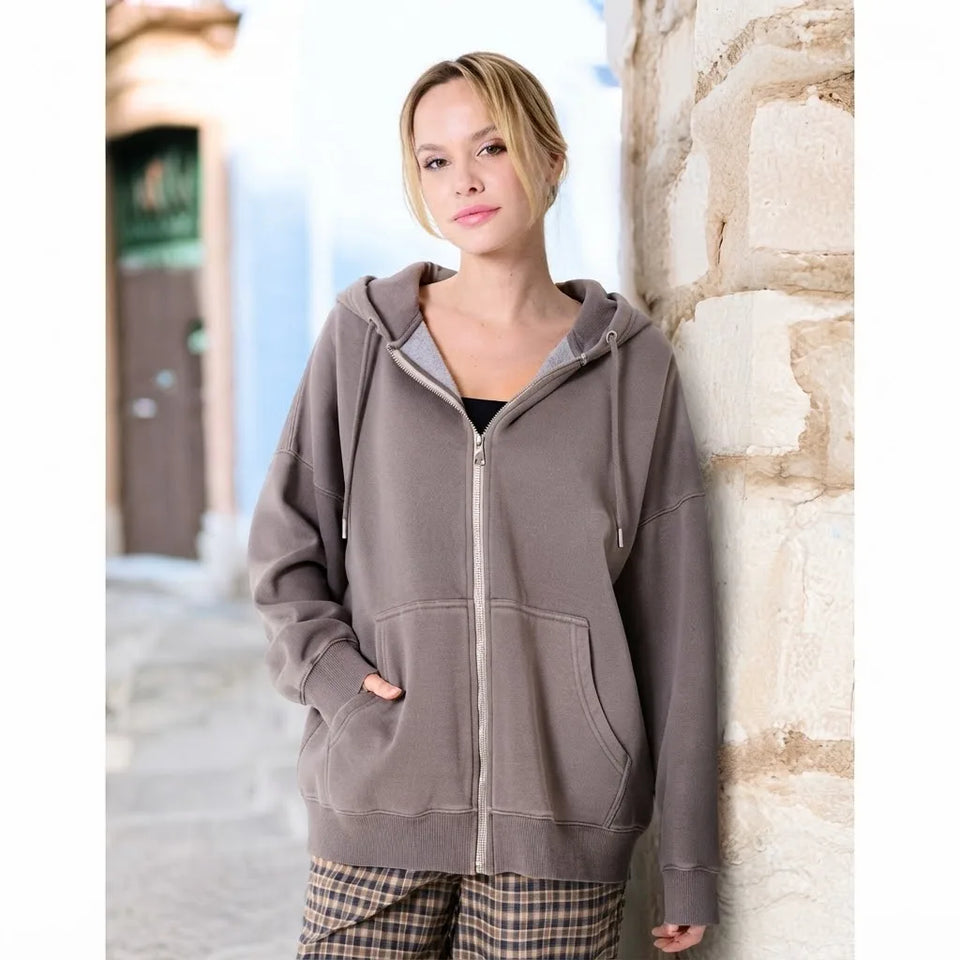 Sinsay Women's Coffee Brown Front Patch Pockets Jacket