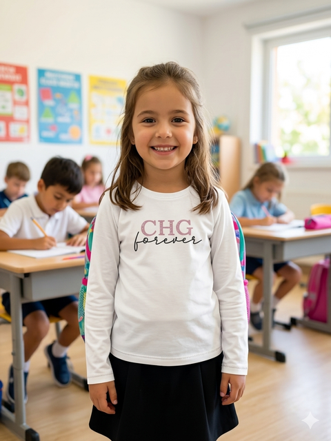Charanga Girl's White Printed Blouse | Charanga In Lebanon