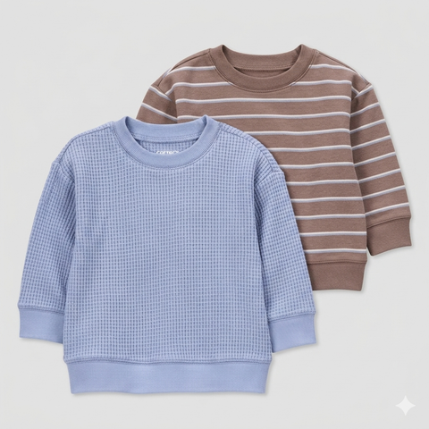 Carter's Just One You Baby Boy's Blue/Brown 2pc Striped Blouse | Cat & Jack In Lebanon