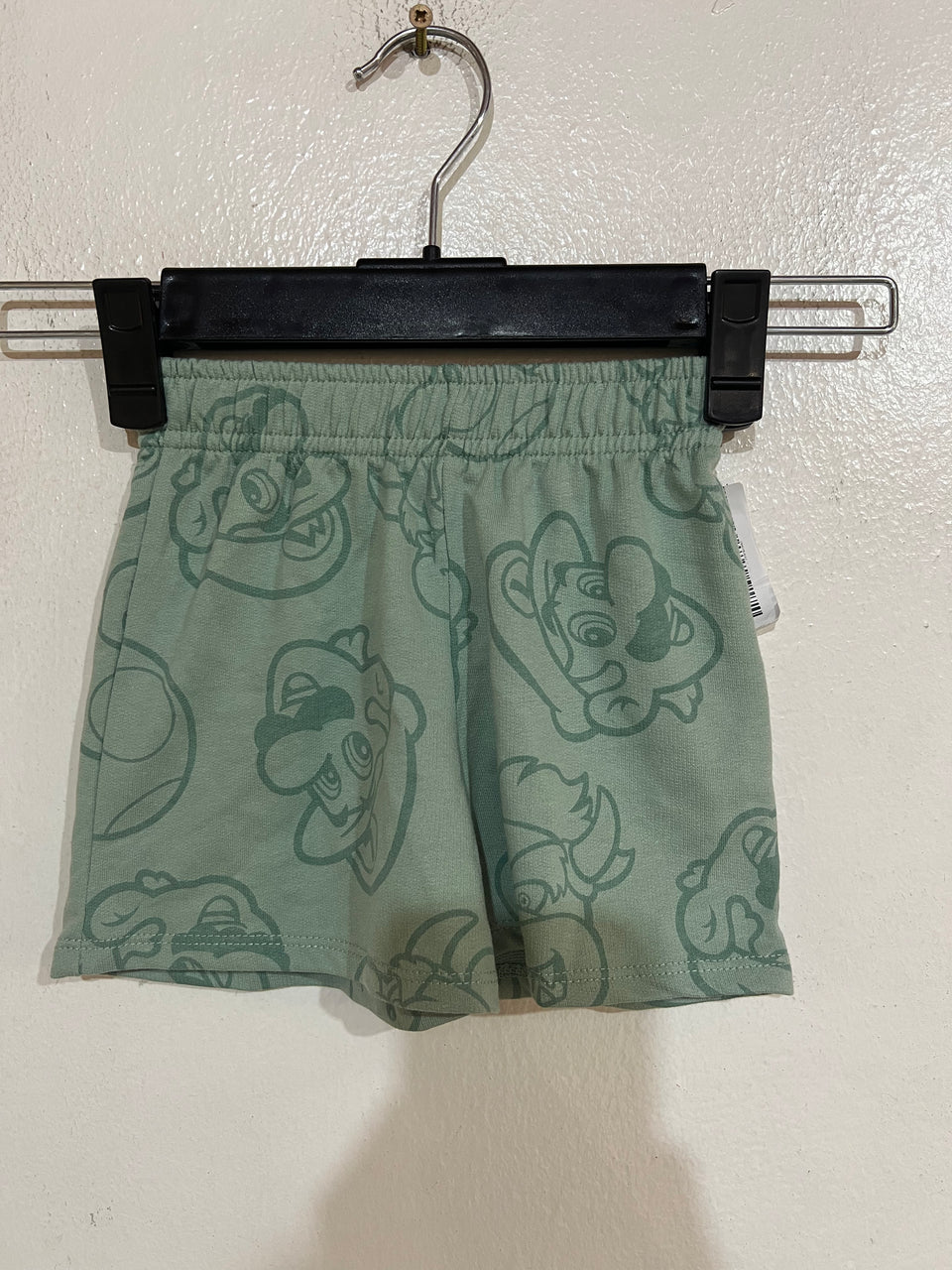 Super Mario Baby Boy's Sage Green Printed Short | Super Mario In Lebanon