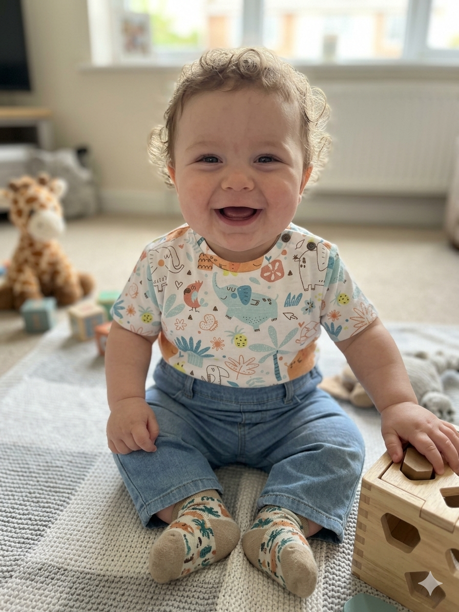 Top.Top Baby Girl's Multicolor All Over Printed T-Shirts | Top.Top In Lebanon
