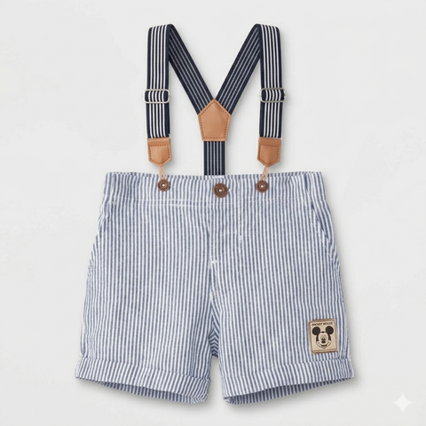 Disney Baby Boy's Blue Mickey and Friends Shorts Suspender | Disney In Lebanon