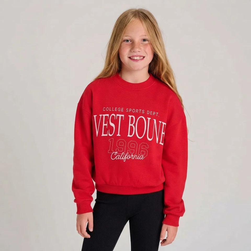Sinsay Girl's Red Printed Sweatshirt