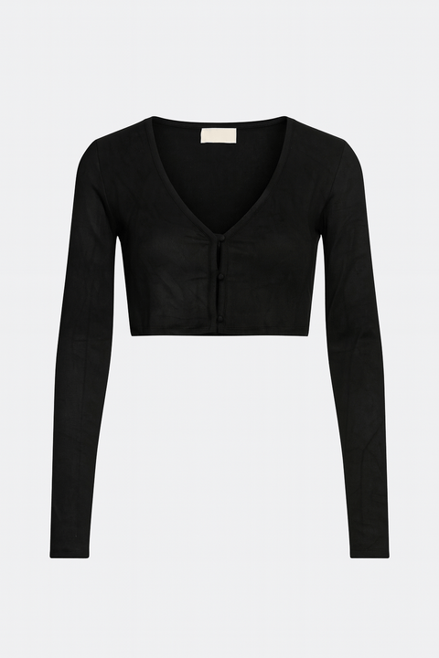 LeGer Women's Black Long-Sleeve Buttoned Blouse | LeGer in Lebanon