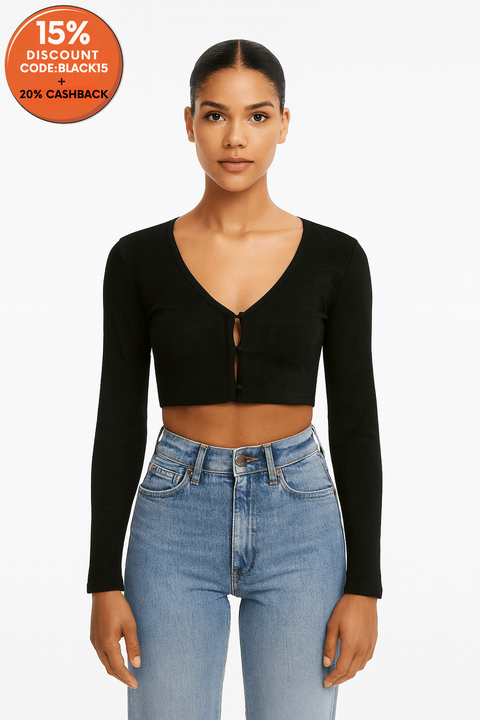 LeGer Women's Black Long-Sleeve Buttoned Blouse | LeGer in Lebanon