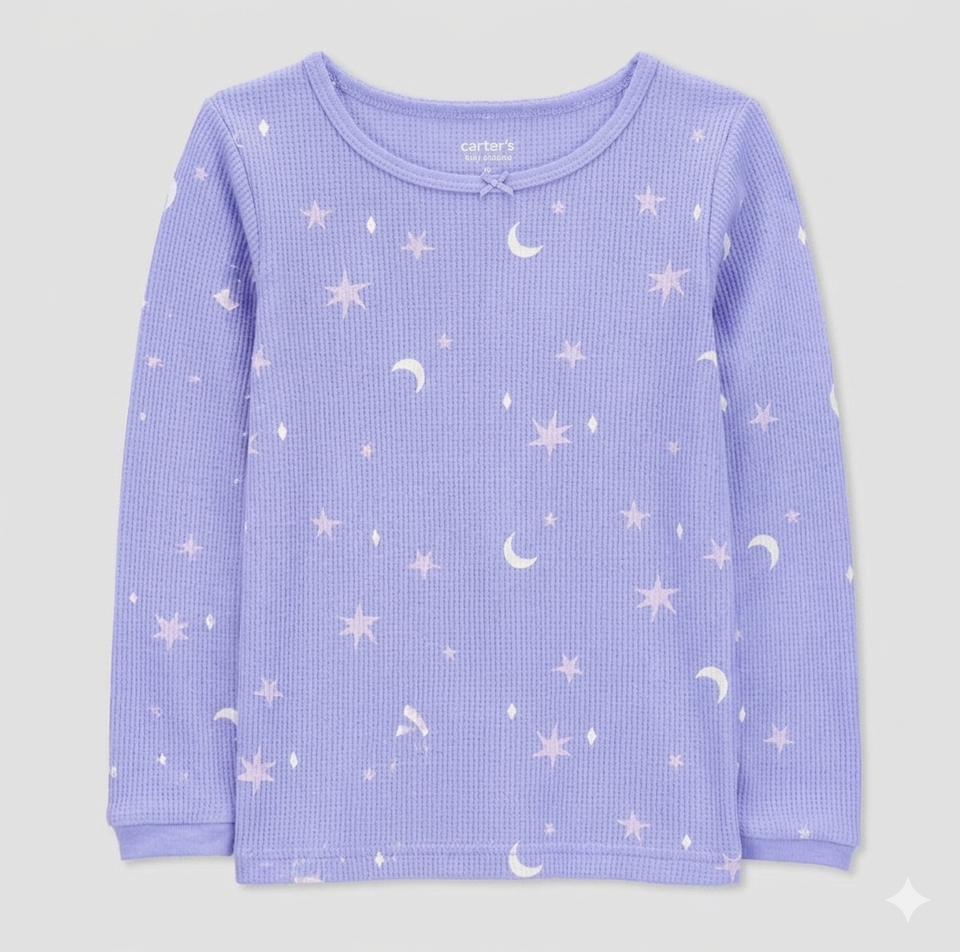 Carter's Just One You Baby Girl's Purple Waffle Knit Long Sleeve Blouse | Carter's Just One You In Lebanon