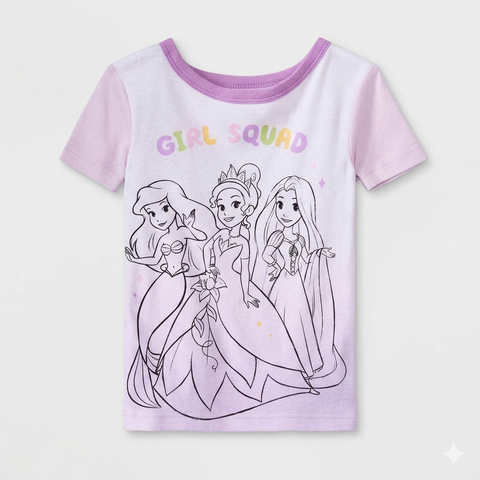 Disney Baby Girl's Light Purple Princess Cotton T-Shirt | Disney In Lebanon