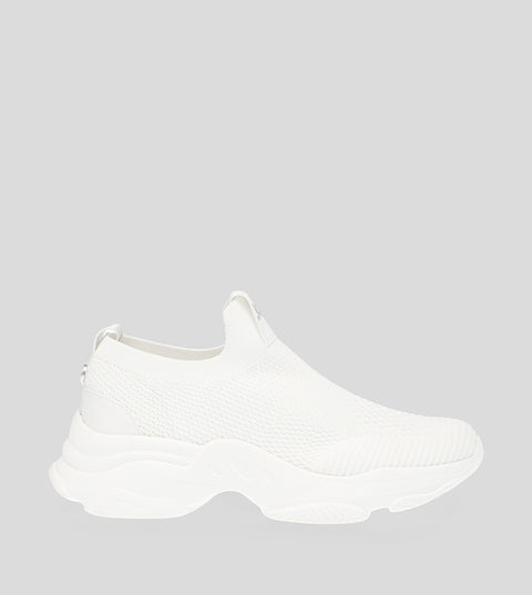 Steve Madden Men's White Movin On Knitted Sneakers | Steve Madden In Lebanon