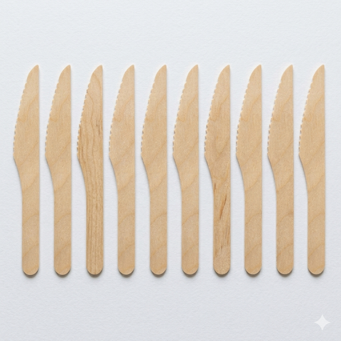 Duni Wooden 10 Piece Knifes - 16,5cm | Duni In Lebanon