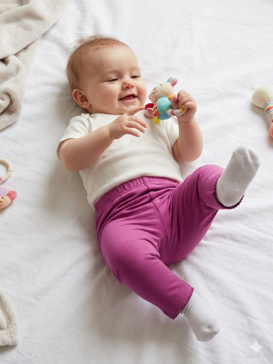 Bassik Baby Girl's Fuchsia Leggings | Bassik In Lebanon