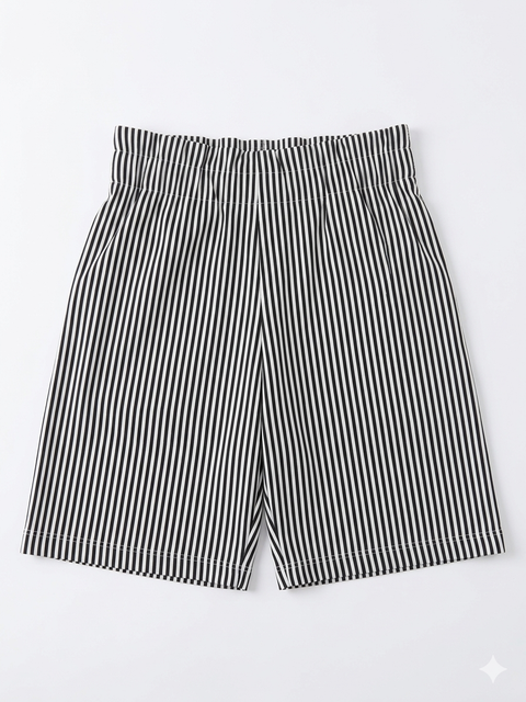 Top.Top Baby Girl's White & Black Striped Shorts | Top.Top In Lebanon