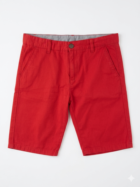 Bassik Boy's Red Basic Shorts | Bassik In Lebanon