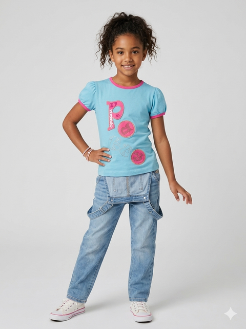 Fantasia Girl's Blue Patito Feo T-Shirt | Fantasia In Lebanon