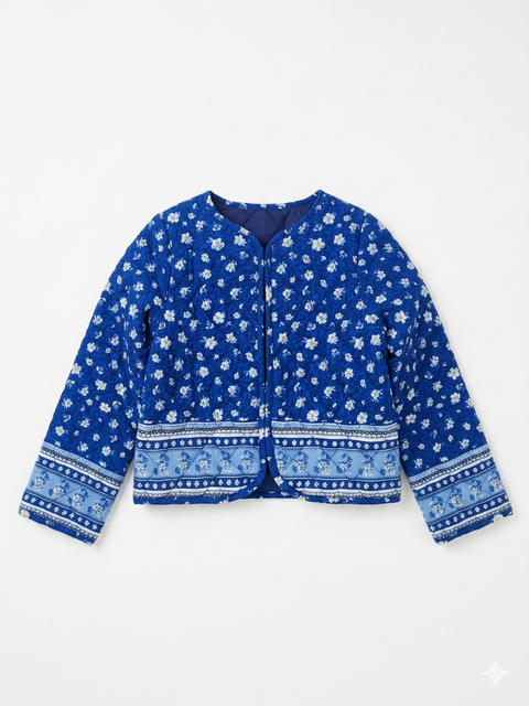Charanga Girl's Royal Blue Floral Cardigan | Charanga In Lebanon