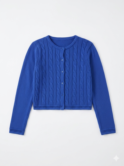 Charanga Girl's Royal Blue Knitted Cardigan | Charanga In Lebanon