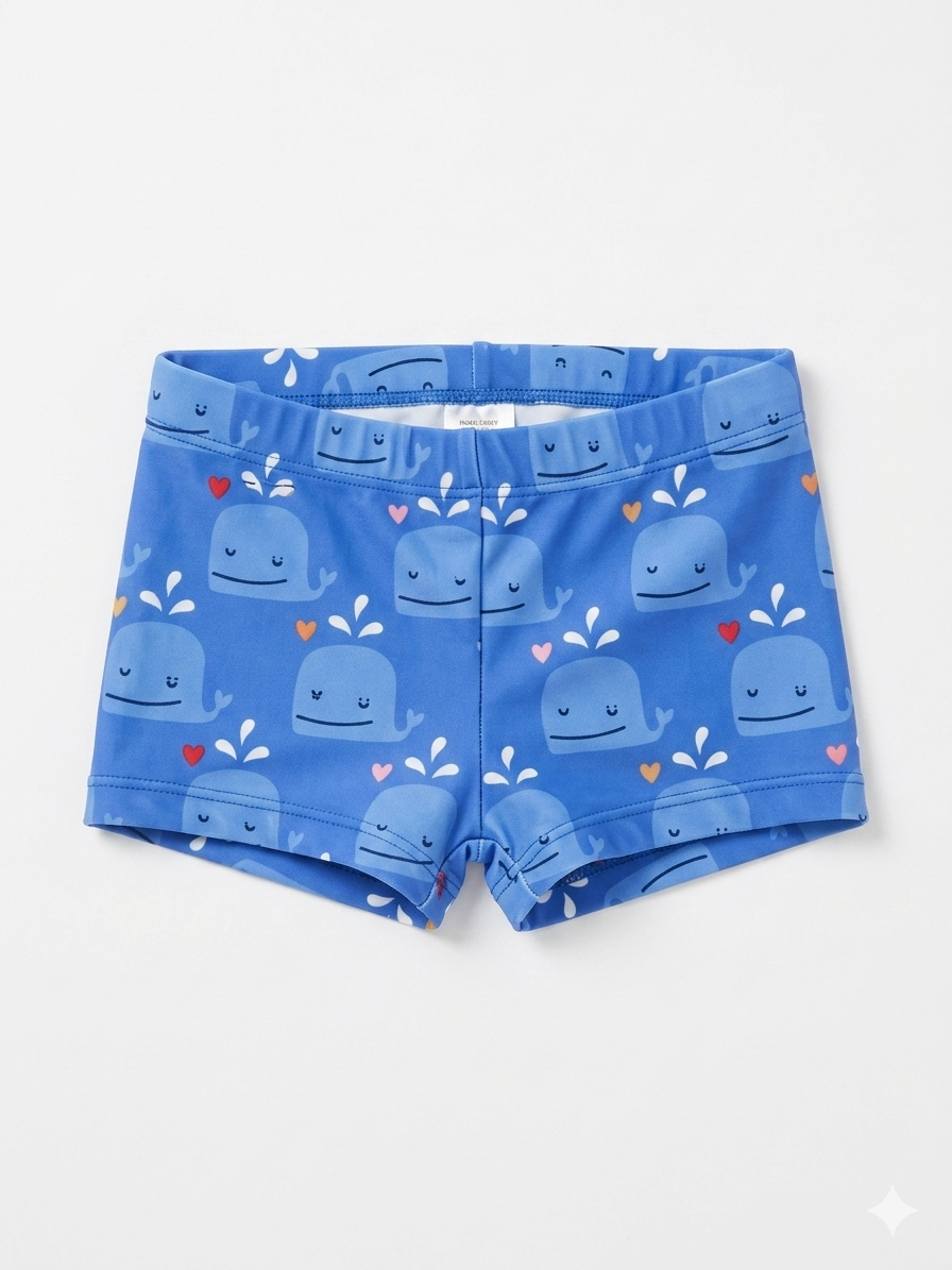 Top Top Baby Boy's Blue Whale Printed Swim Trunk | Top Top In Lebanon