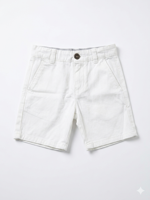 Charanga Boy's White Denim Short | Charanga In Lebanon