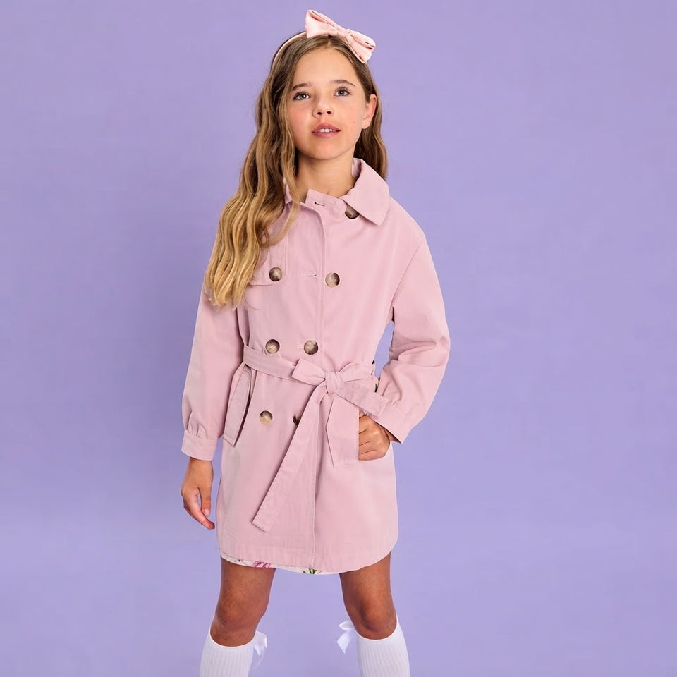 Sinsay Girl's Powder Pink Trench Coat