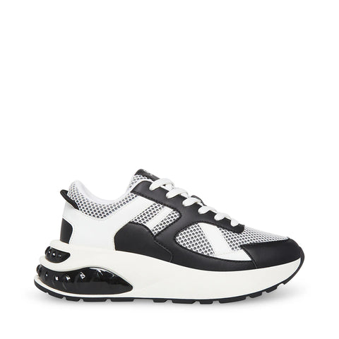 Steve Madden Women's White & Black Logan Sneakers | Steve Madden In Lebanon