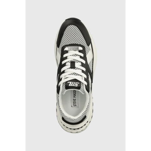Steve Madden Women's White & Black Logan Sneakers | Steve Madden In Lebanon