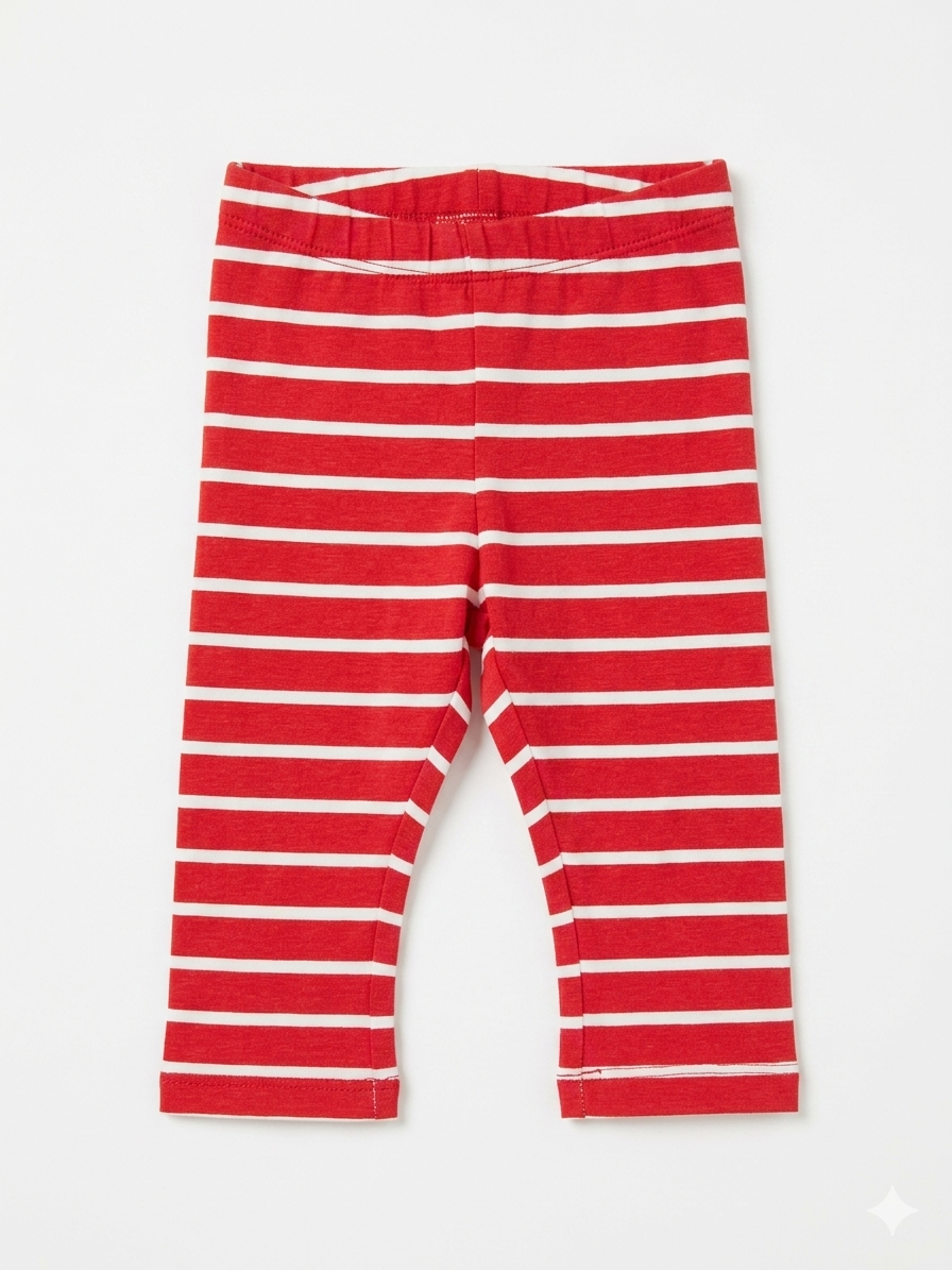 Bassik Baby Girl's Red/White Striped Legging | Bassik In Lebanon