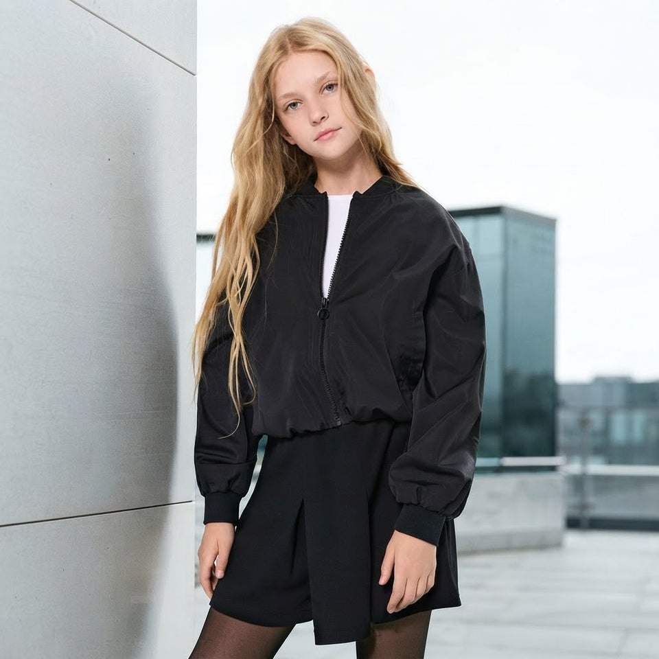 Sinsay Girl's Black Bomber Jacket