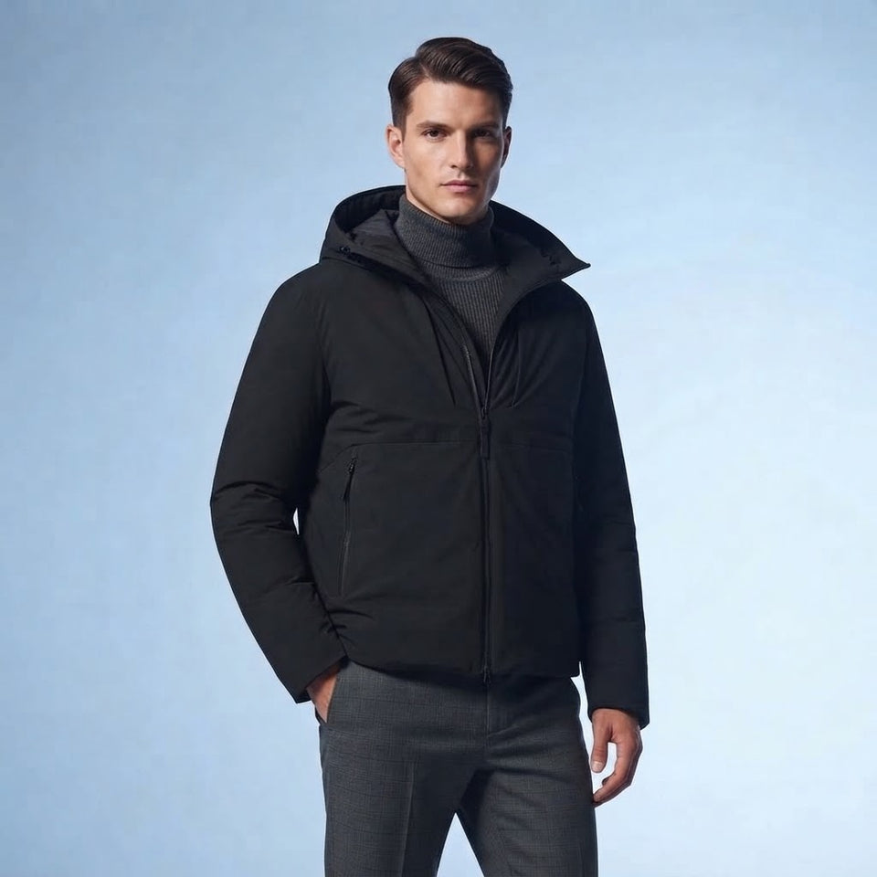 Sinsay Men's Black Puffer Jacket