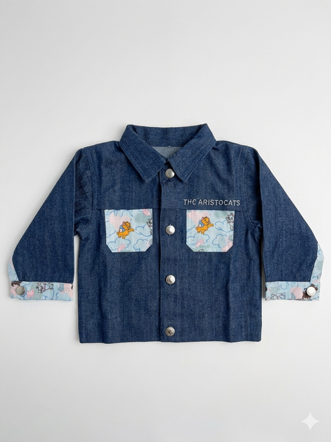 Disney Baby Girl's Navy Denim Jacket With Two Chest Pocket | Disney In Lebanon