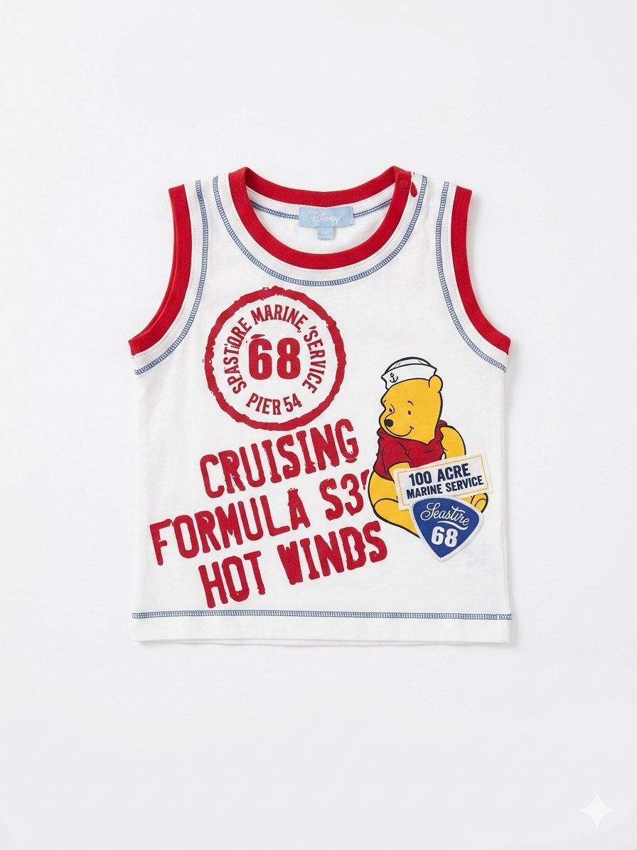 Disney Baby Boy's White Winnie The Pooh Tank Top | Disney In Lebanon