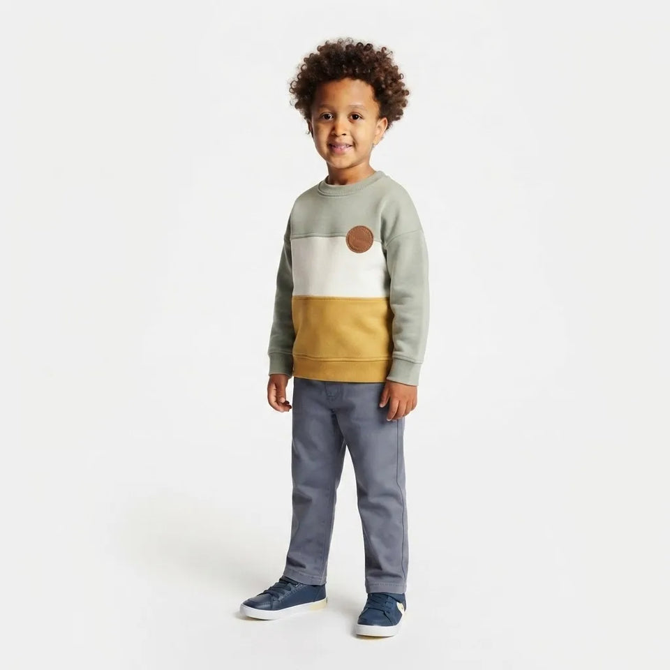 Sinsay Boy's Grey Relaxed-Fit Straight-Leg Trousers