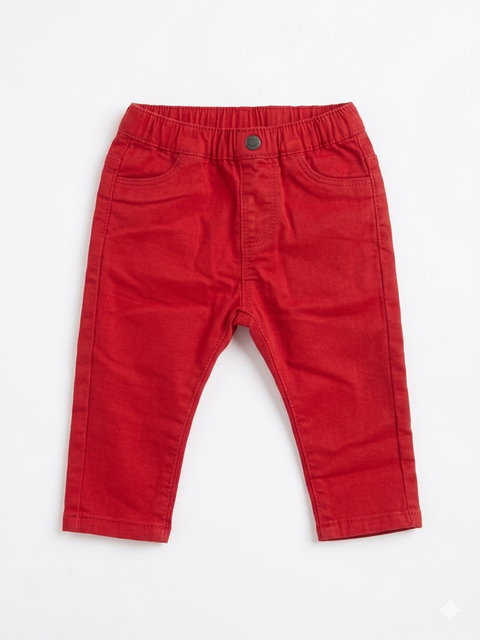 Charanga Baby Girl's Red Elastic Waist Band Pant | Charanga In Lebanon