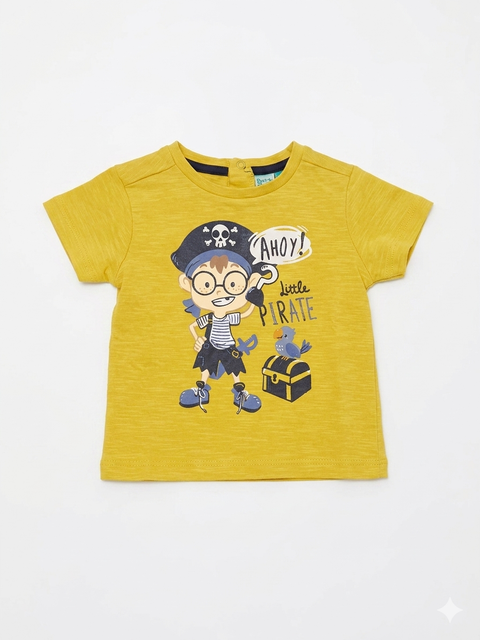 Top Top Baby Boy's Yellow Printed T-Shirt | Top Top In Lebanon