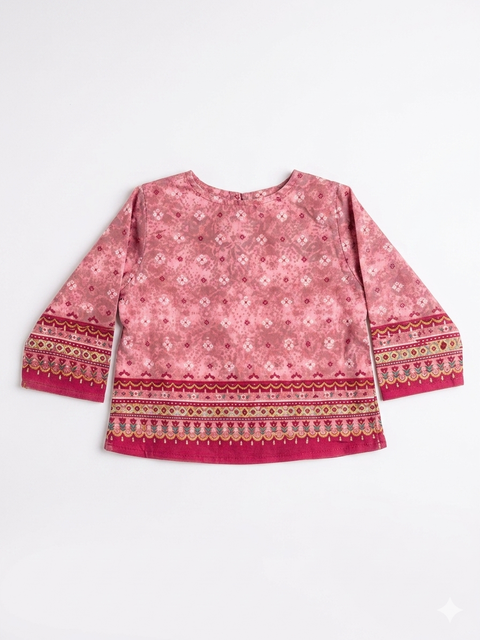 Charanga Baby Girl's Pink Floral Print Long Sleeve Cardigan | Charanga In Lebanon