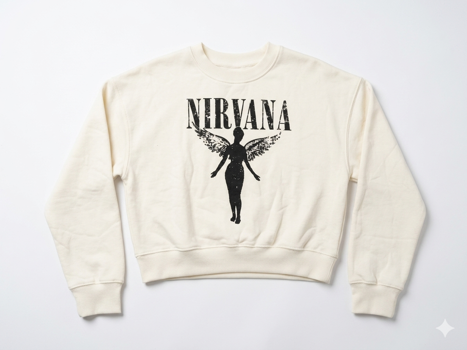 Fullamoda Women's White & Black Printed Sweatshirts | Fullamoda In Lebanon