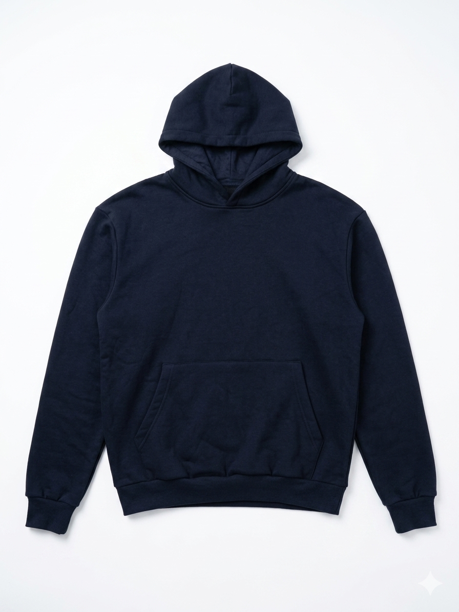 Fullamoda Men's Navy Back Printed Hoodies | Fullamoda In Lebanon